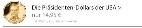 Pr&auml;sidenten Dollars der USA