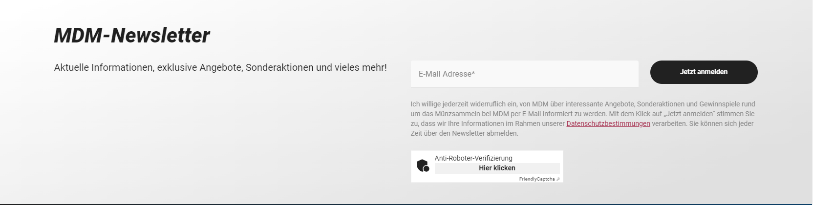 Abbildung des grauen Newsletter-Anmeldebereichs