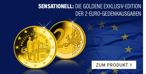 2-Euro vergoldet