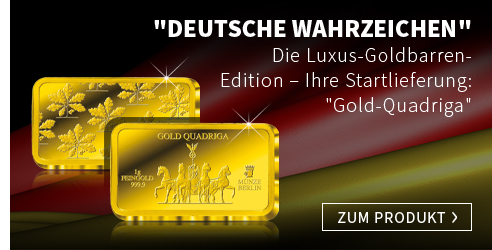 Luxus-Goldbarren-Edition Gold-Quadriga