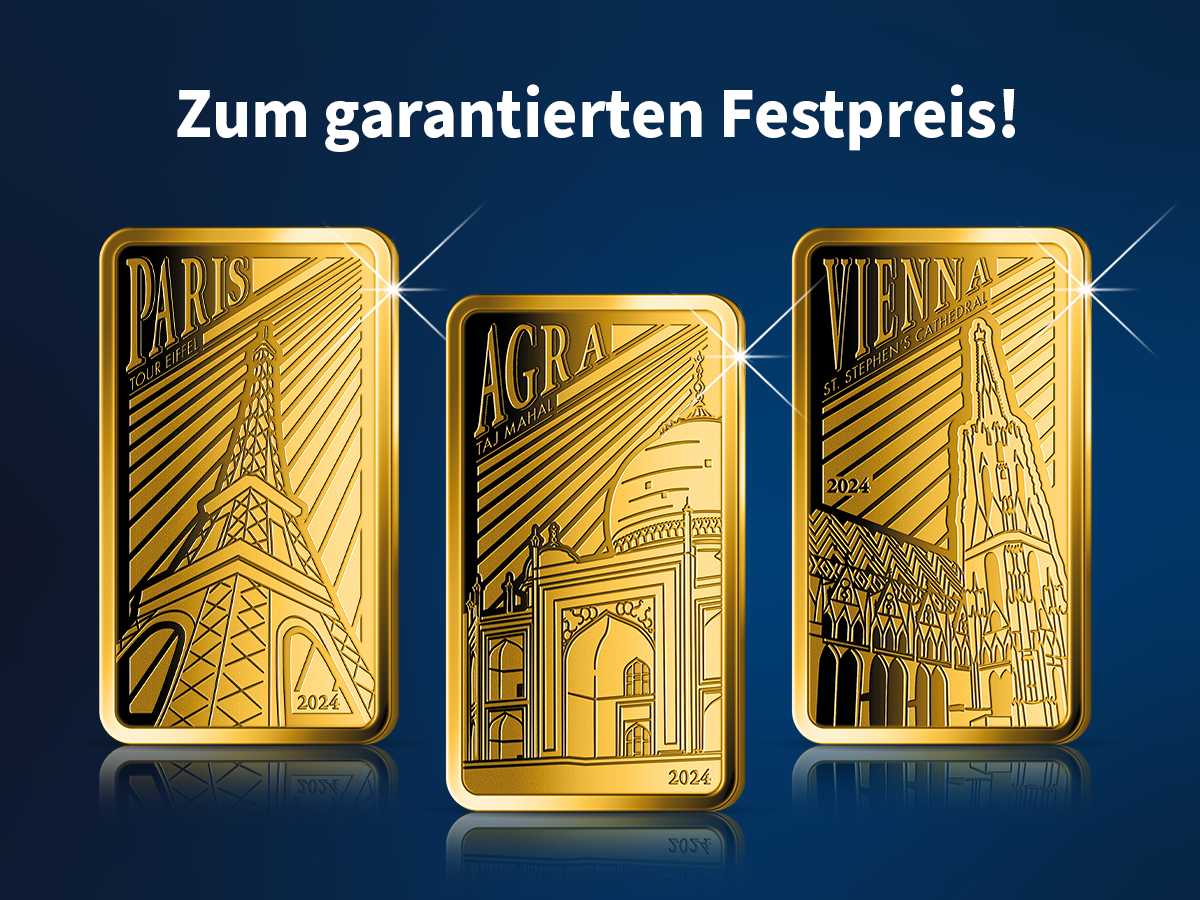 Gold-Barrenmünzen: Wahrzeichen der Welt